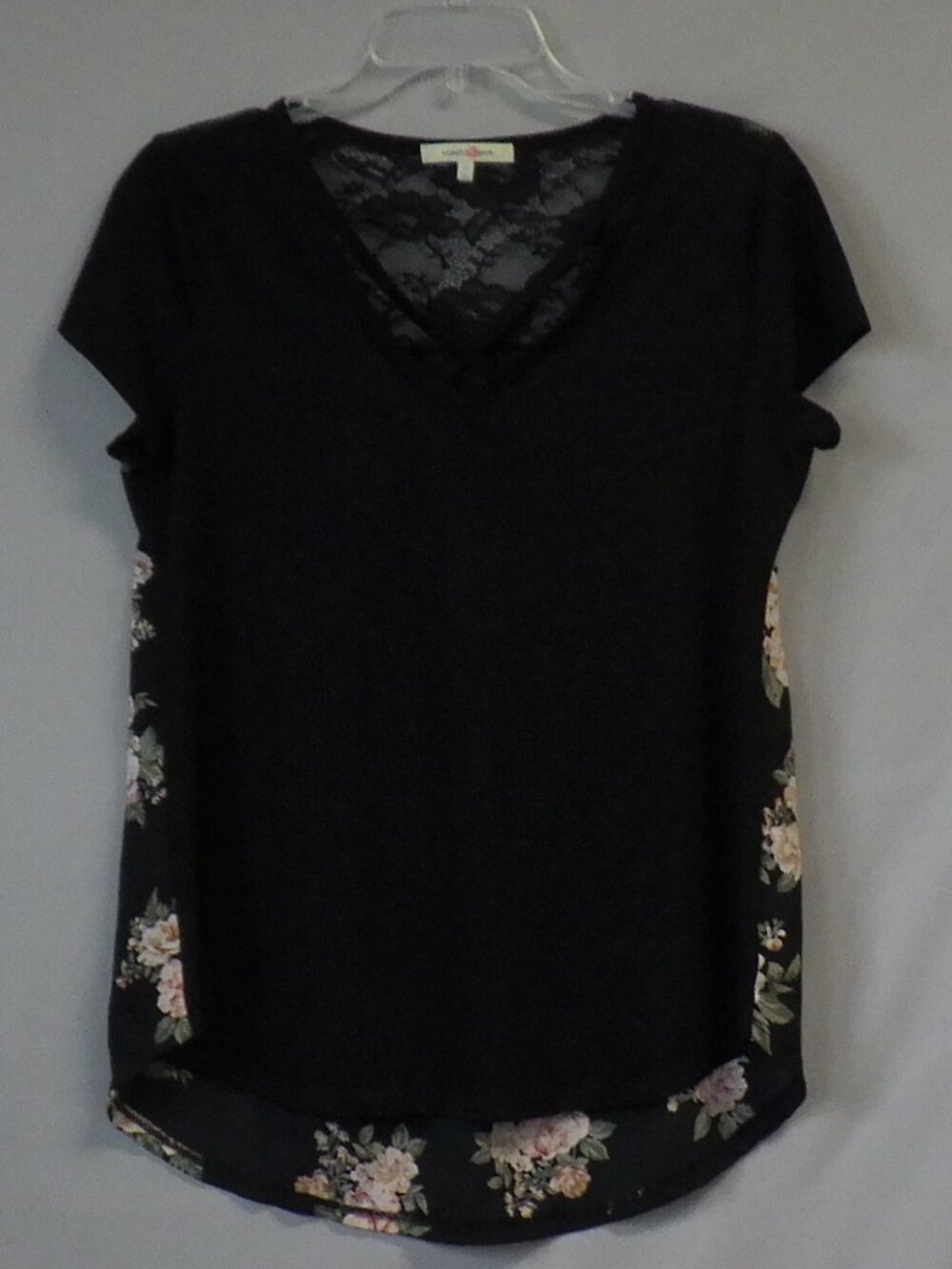 Wishful Park Floral Crisscross Neckline Top